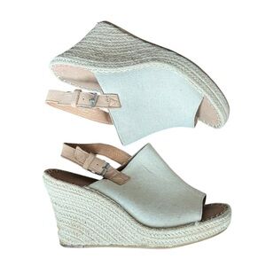 TOMS Women's Monica Slingback Platform Espadrille Wedge Sandals Size 8.5